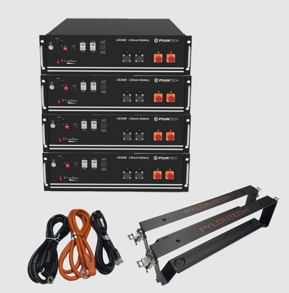 US3000C LiFePO4 14kWh Set 4 Batterien