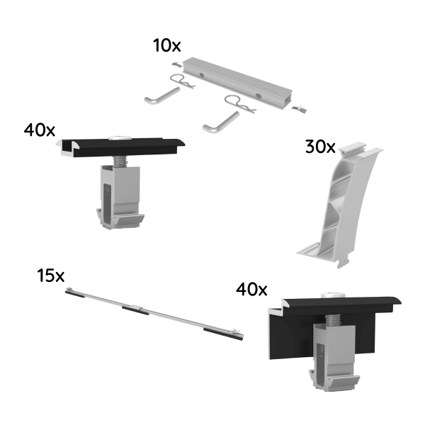UK Paket für 20 Module von K2, D-Dome, Flachdach