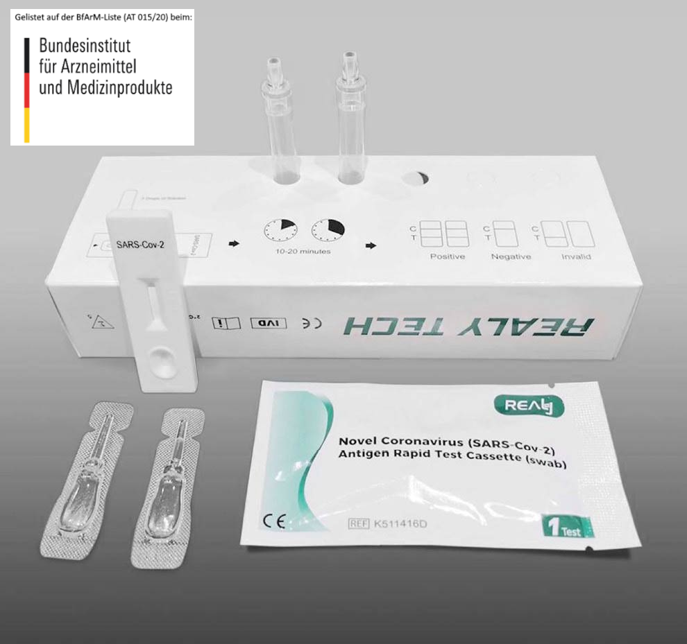 Toms Car HiFi 3 Stück RealyTech Coronavirus (SARS-Cov-2) Antigen-Schnelltests