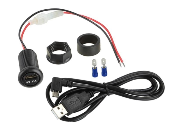 ACV - Spannungswandler 12V->5V/2,1A inkl. 1m USB-Kabel