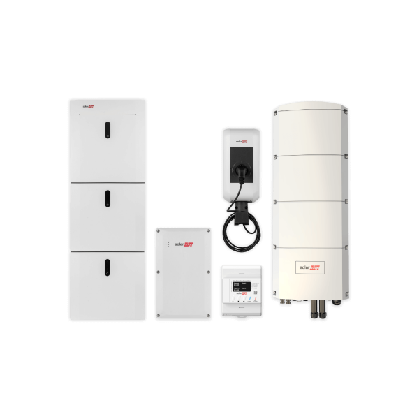 Kombipaket SolarEdge Home Ersatzstrom mit Ladestation, SE10K-RWB48 und 13,8 kWh