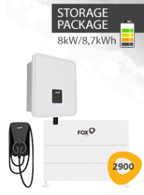 8kW Hybrid Wechselrichter + 8.7 kWh (3x2.9) ECS Batterie + Wallbox