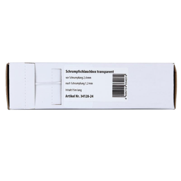 Schrumpfschlauch transparent Ø 2,4 mm/ Länge: 15 m