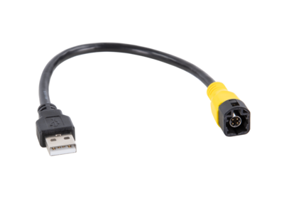 USB Adapter VW diverse Fahrzeuge LVDS gelb>USB-A