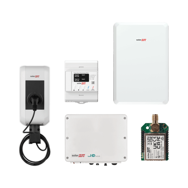 Kombipaket SolarEdge Home Batterie-Hochvolt mit Ladestation und SolarEdge SE5000H-BEN4