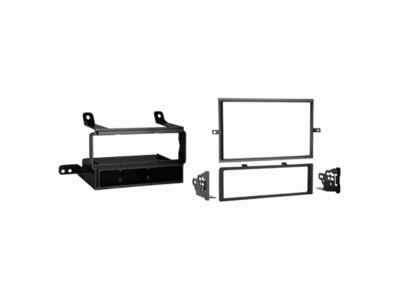 2-DIN Radioblende mit Fach Nissan/Suzuki schwarz