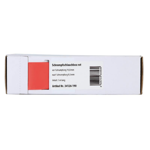 Schrumpfschlauch rot Ø 19,0 mm / Länge: 5 m