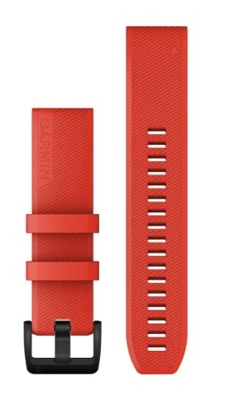 QuickFit 22-Uhrenarmbänder Rot mit Teilen aus schwarzem Edelstahl