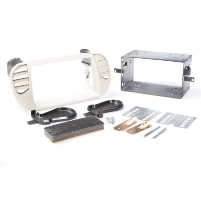 Radioblenden KIT FIAT 500 2DIN perl grau