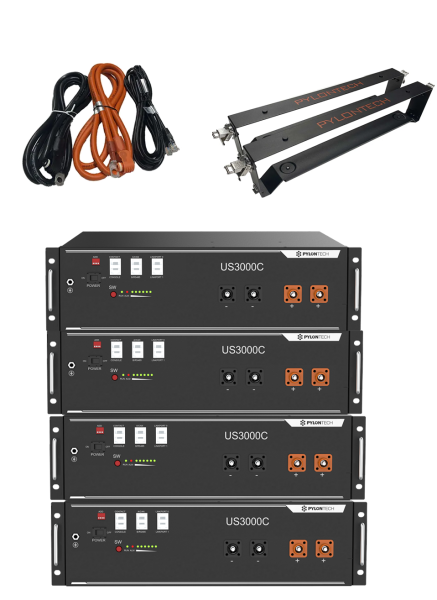 4 x US3000C 14 kWh Solarspeicher Lithium LiFePO4 inkl. Kabel