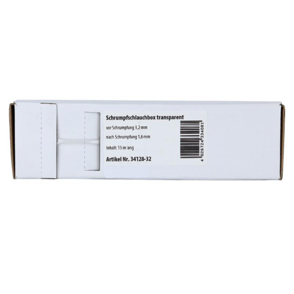 Schrumpfschlauch transparent Ø 3,2 mm/ Länge: 15 m