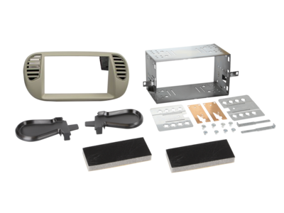 2-DIN Radioblende Fiat 500 10/2007-07/2015 Perlgrau
