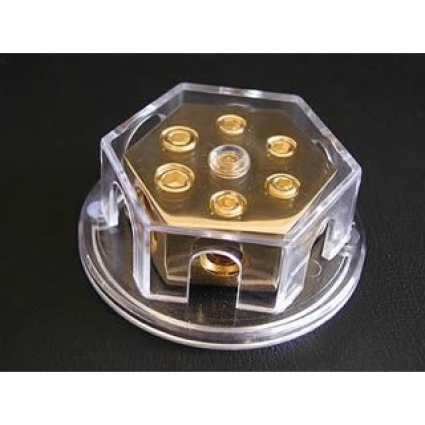 Verteilerblock rechteckig 1 auf 4 Verteilung 2 x 20qmm auf 4 x 1 CHP