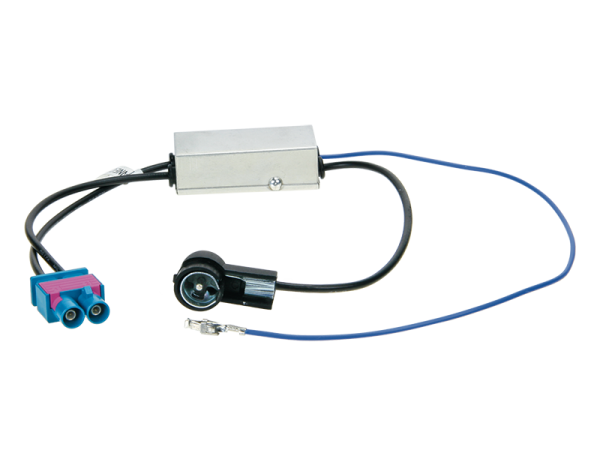 Audi / VW ISO-Antennenadapter Doppel-Fakra (Z) mit Phantomeinspeisung und Diversity