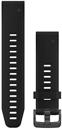 QuickFit 20-Uhrenarmbänder Schwarz, Silikon