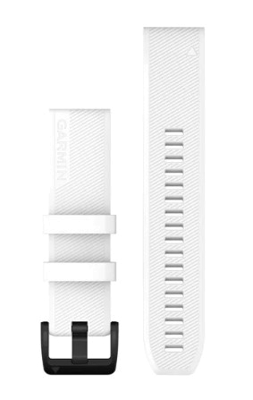 QuickFit 22-Uhrenarmbänder Weiß mit Teilen aus schwarzem Edelstahl