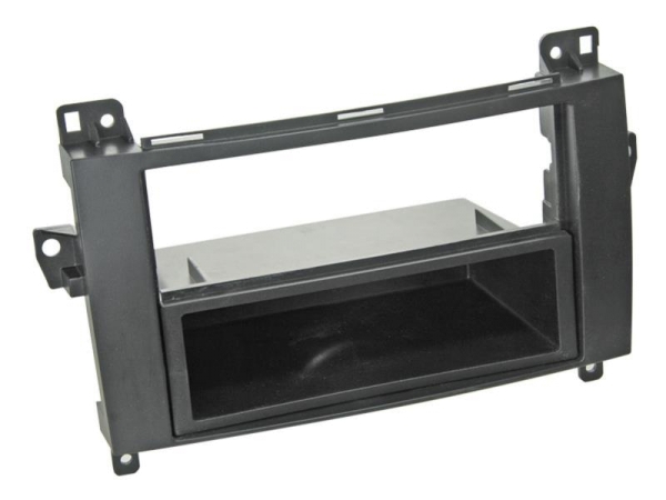 Radiohalterung Rubber Touch VW Crafter Doppel DIN (schwarz)