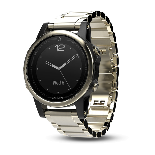 Fenix 5S saphirglas Champagnerfarben mit Metallarmband