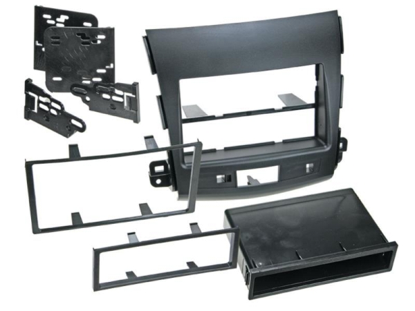 2-DIN RB mit Fach Mitsubishi / Citroen / Peugeot schwarz