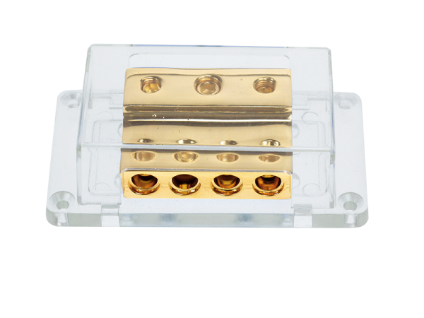 Verteilerblock (gold) 1 x 50 mm² + 2 x 20 mm² 4 x 20 mm²