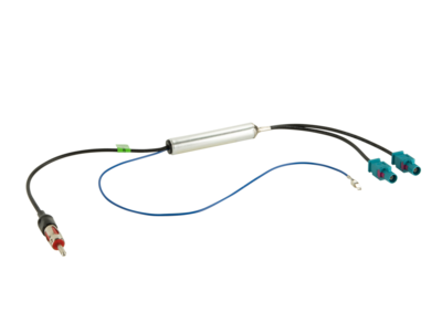 Antennenadapter Fakra(m)(x2)>DIN(m) 12V Phantom LEONI