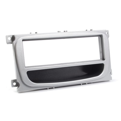 Radioblende FORD Focus, Mondeo, C+S-MAX, Galaxy 1DIN mit Fach silber