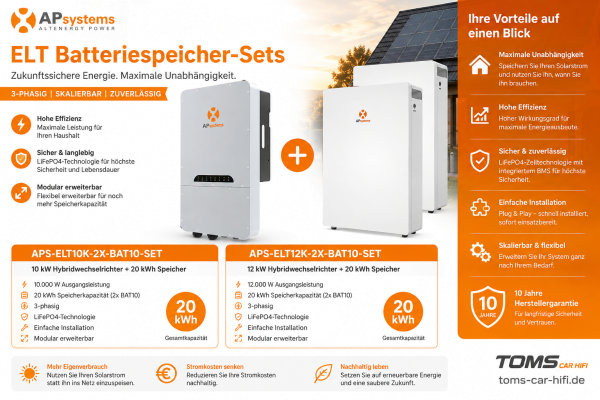 ELT-12 Batteriespeicher-Set – 20kWh – 3-Phasig