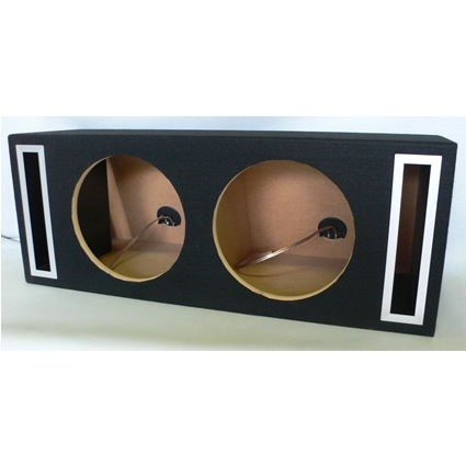 Doppel Bassreflexgehäuse 2x40 Liter für 2 x 12 Zoll Woofer