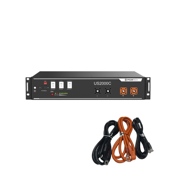 1 x US2000C 2,4 kWh Solarspeicher Lithium LiFePO4 inkl. Kabel und BMS