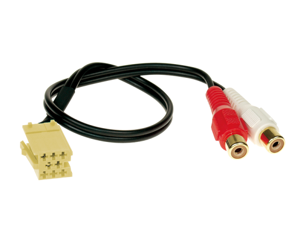 AUX Adapter für Alfa / Fiat 6-Pol Mini-ISO gelb