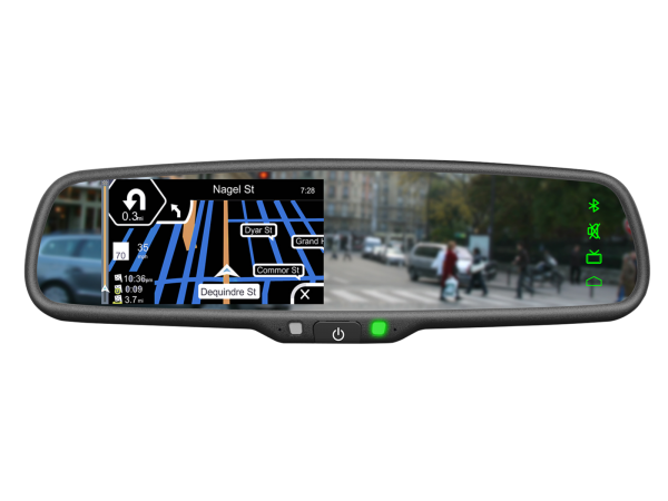 4.3 Zoll Spiegelmonitor inkl. Win CE Navigation + Bluetooth Frei