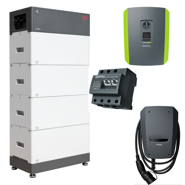 Kombipaket mit Kostal Plenticore plus 10 G2, Enector 11kW Wallbox und BYD HVM 11.0 Speicher