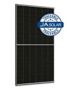 JA Solar 465W N-Type Doppelglas Monofazial LR (Traceable) mit MC4-Stecker (schwarzer Rahmen)