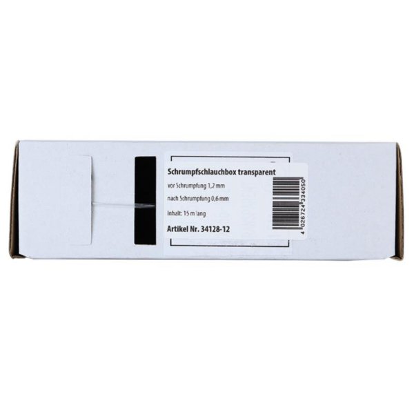 Schrumpfschlauch transparent Ø 1,2 mm / Länge: 15 m